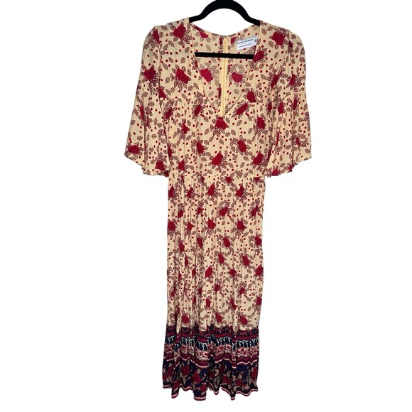 Anthropologie Faithfull the Brand Melia Midi Dress Size 2 Small Floral Boho S - Picture 5 of 12